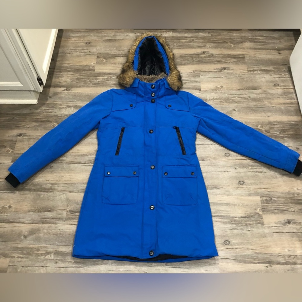 Point Zero Duvet Premium Down Cobalt Long Ski & Snow Jacket - Below -20C - Picture 2 of 12